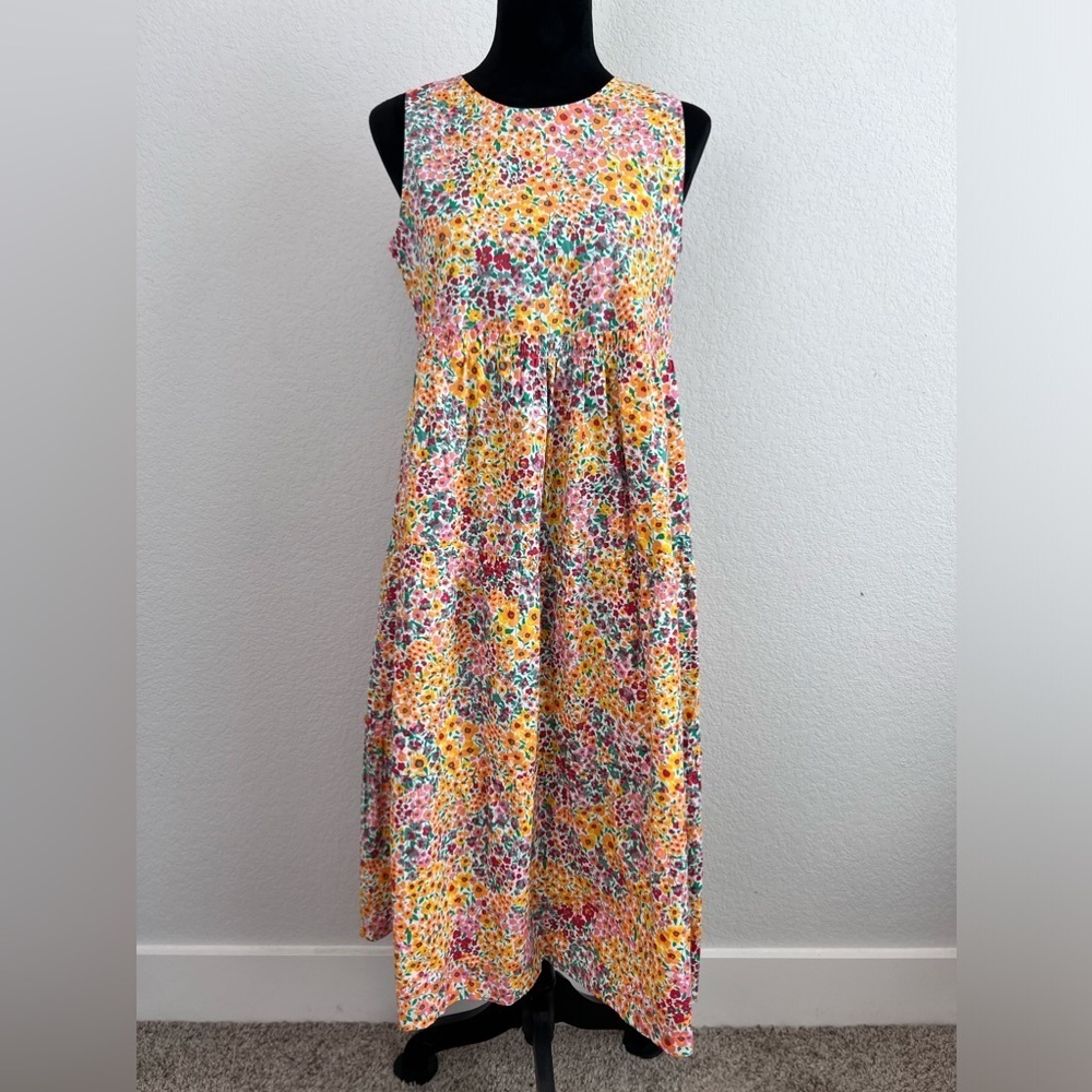 NWT: J. Crew Sleeveless Floral Tier Sundress Size 4P